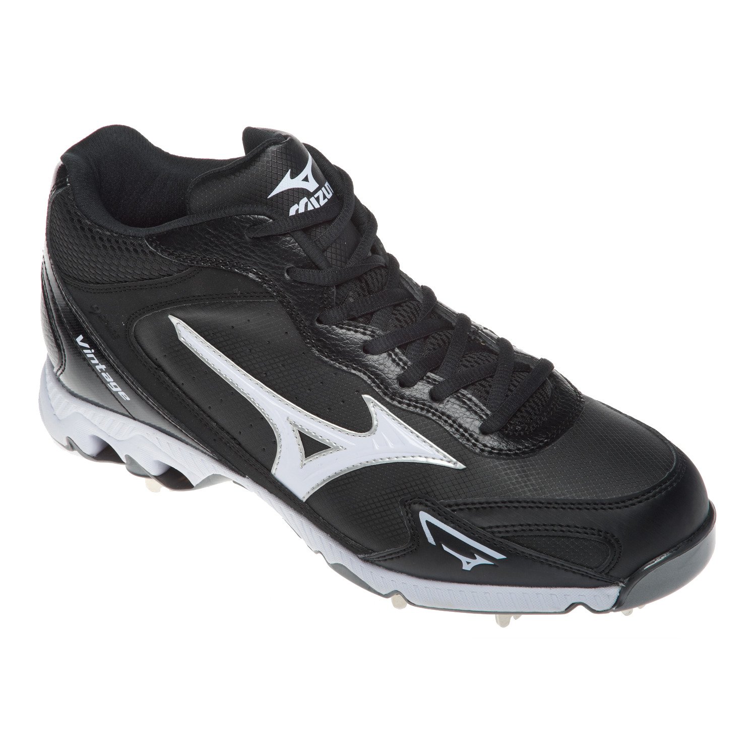 Mizuno Men's 9-Spike Vintage G6 Metal Mid Metal Baseball Cleats thumbnail