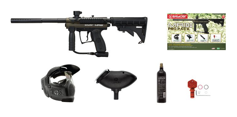 Spyder MR100 Pro .68 Caliber Paintball Marker with Car Stock