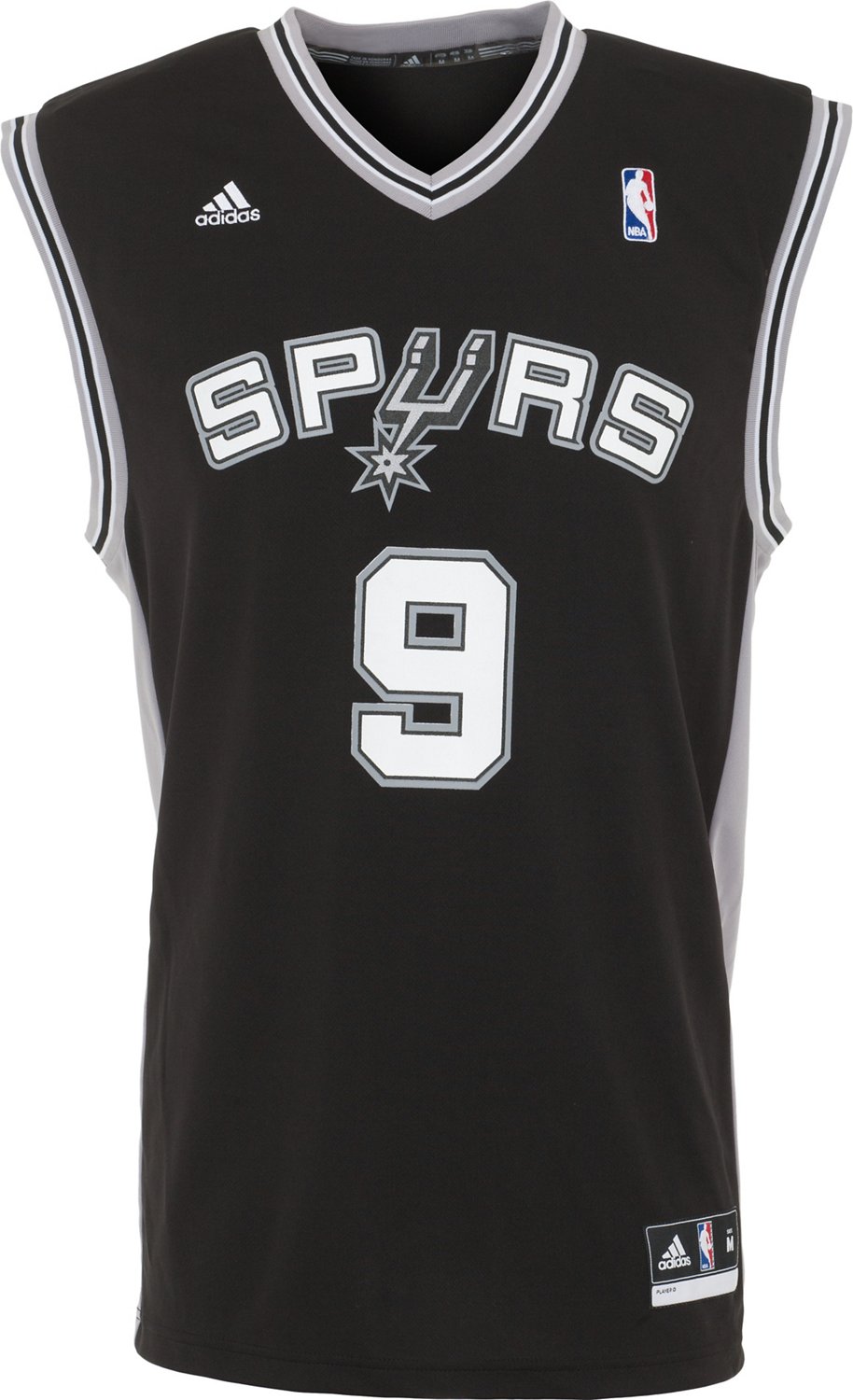 adidas Men's San Antonio Spurs Tony Parker #9 NBA Revolution 30 Replica Jersey
