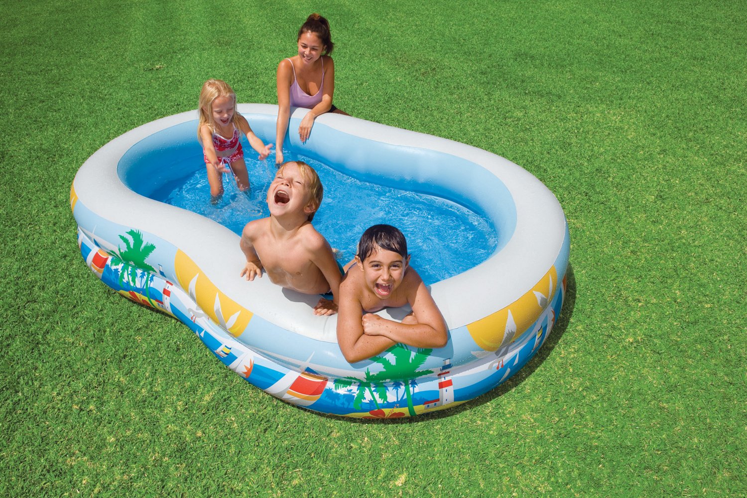INTEX® Swim Center Paradise Seaside 5.5' x 8.5' x 18" Oval Pool