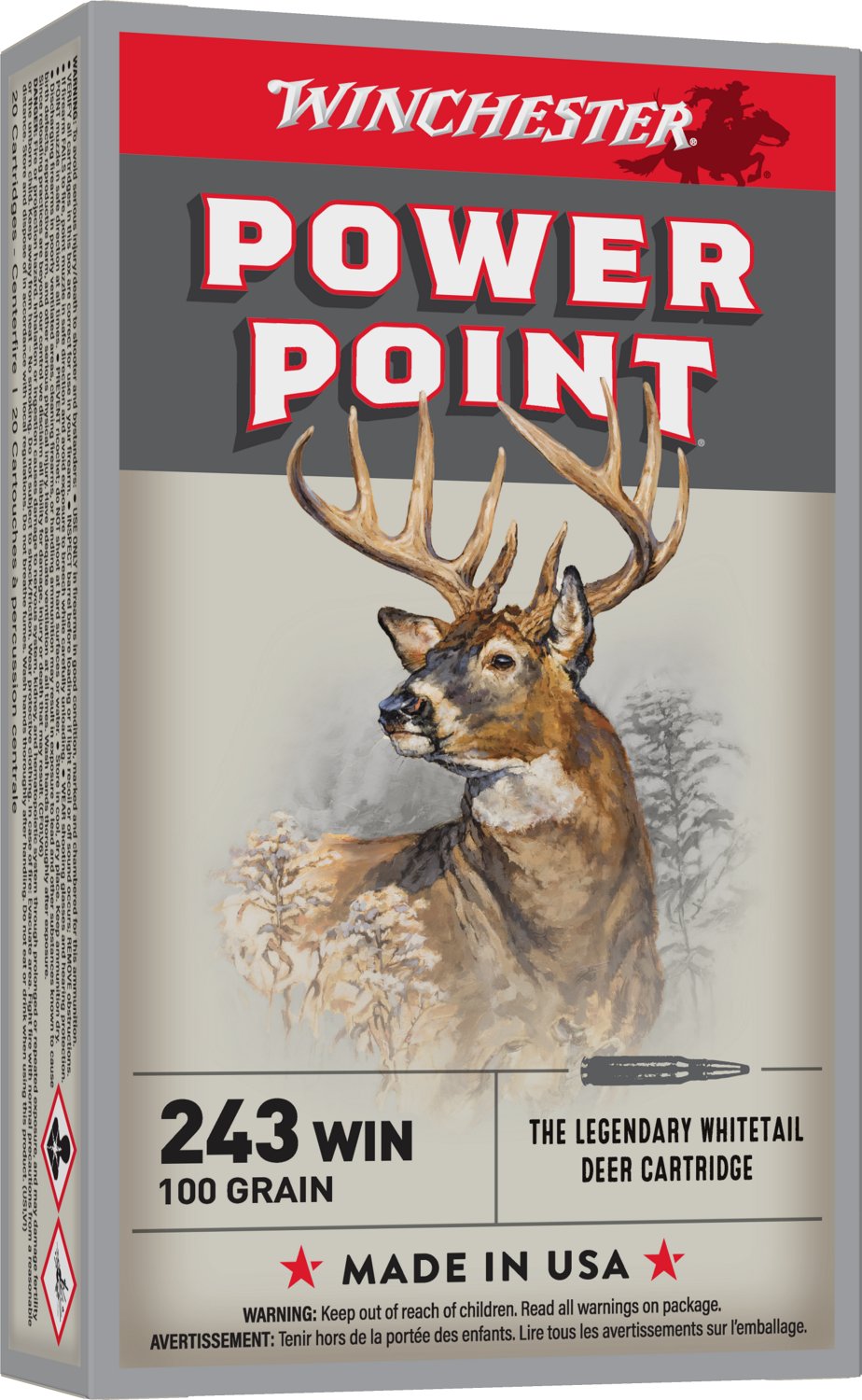 Winchester Super-X® Power-Point® .243 Winchester 100-Grain Rifle Ammunition