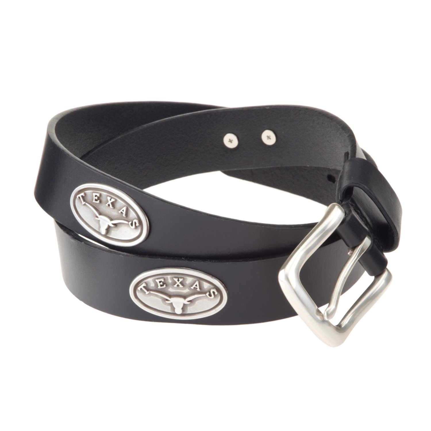 Enmon Men's Sideline Collection Texas Black Leather Belt