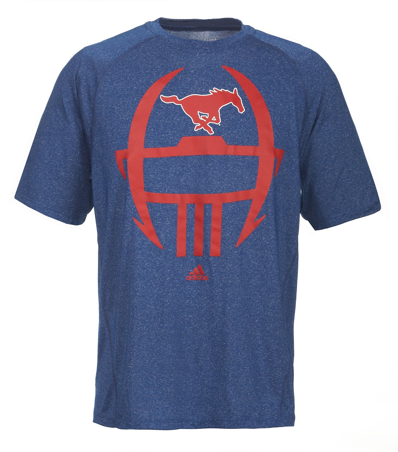 adidas Men's Southern Methodist University Sideline Helmet Short Sleeve T-shirt