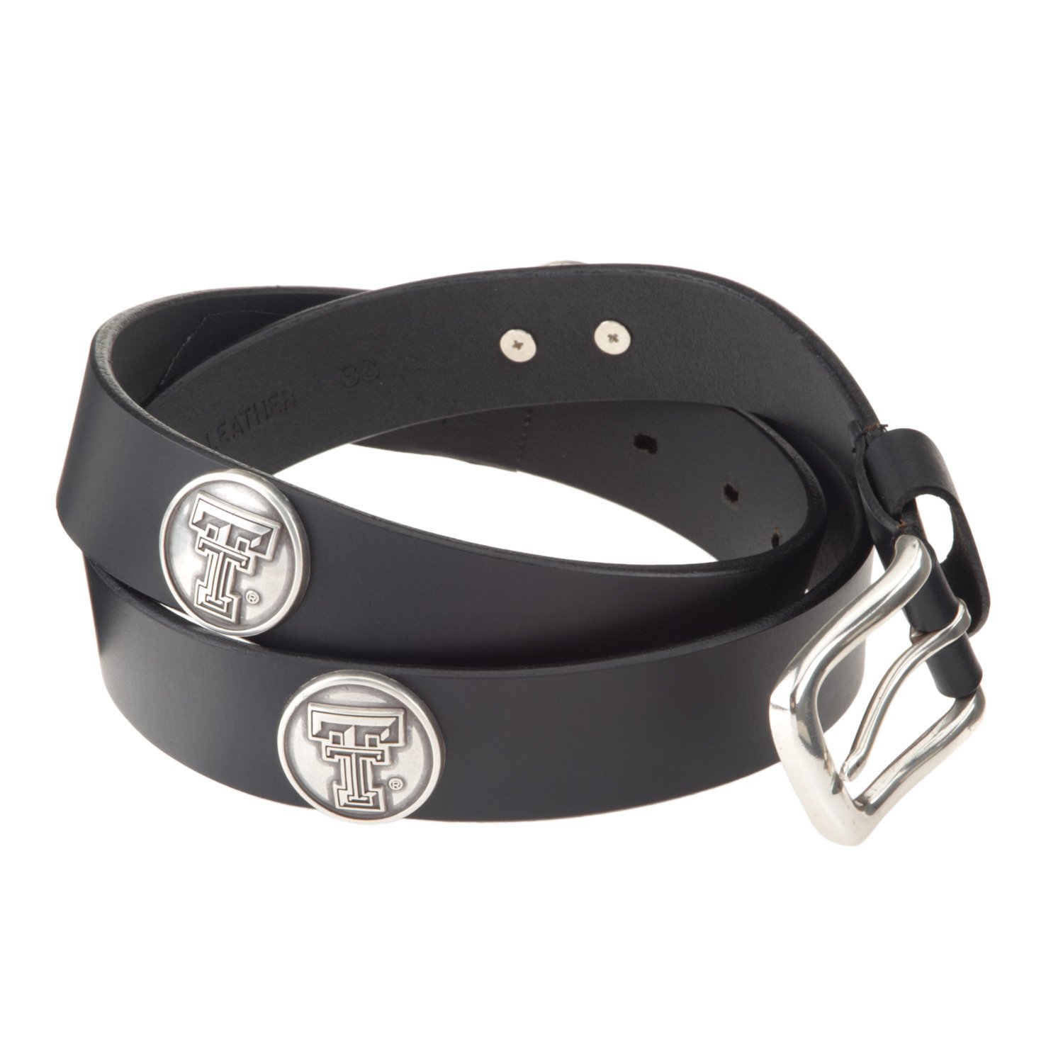 Enmon Men's Sideline Collection Texas Tech University Black Leather Belt