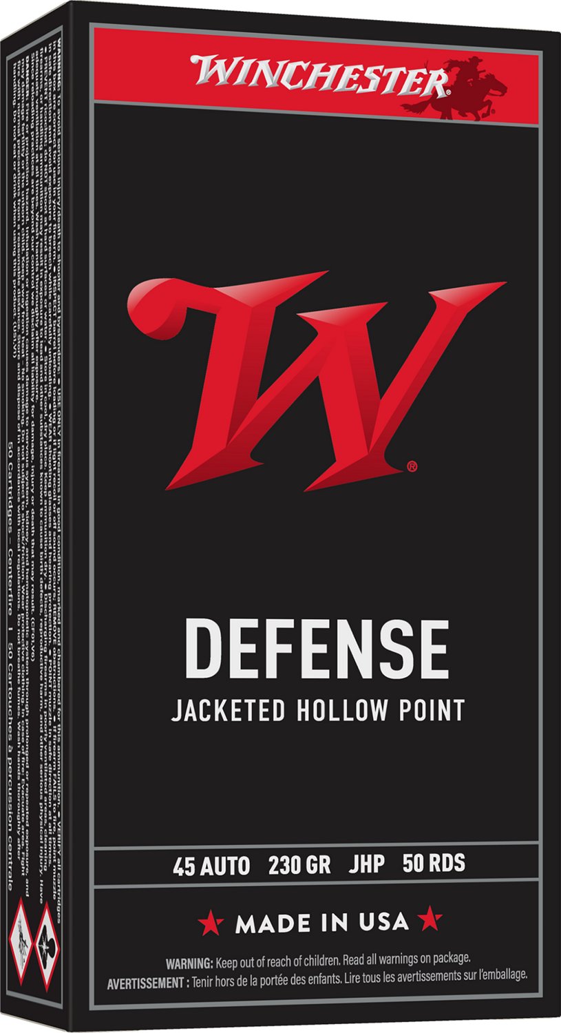 Winchester USA JHP .45 Automatic 230-Grain Handgun Ammunition
