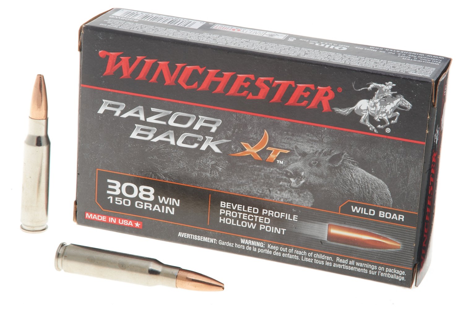 Winchester Supreme Elite .308 Winchester 150-Grain Razorback XT Rifle Ammunition