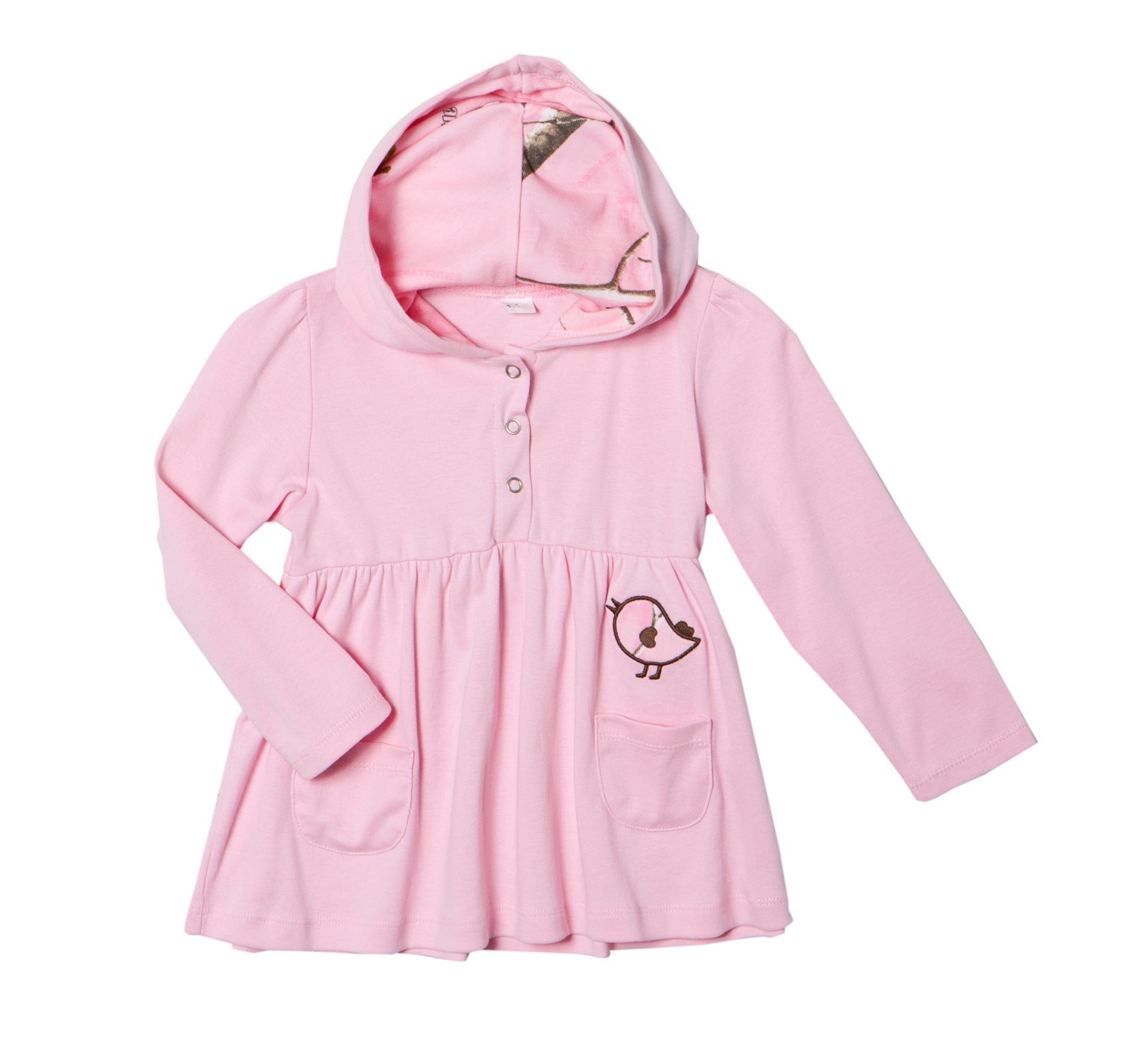 Game Winner® Toddler Girls' Long Sleeve Appliqué Rib Hoodie