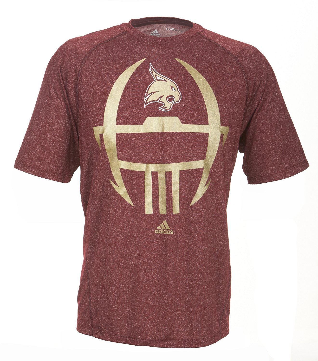 adidas Men's Texas State University Sideline Helmet Short Sleeve T-shirt thumbnail