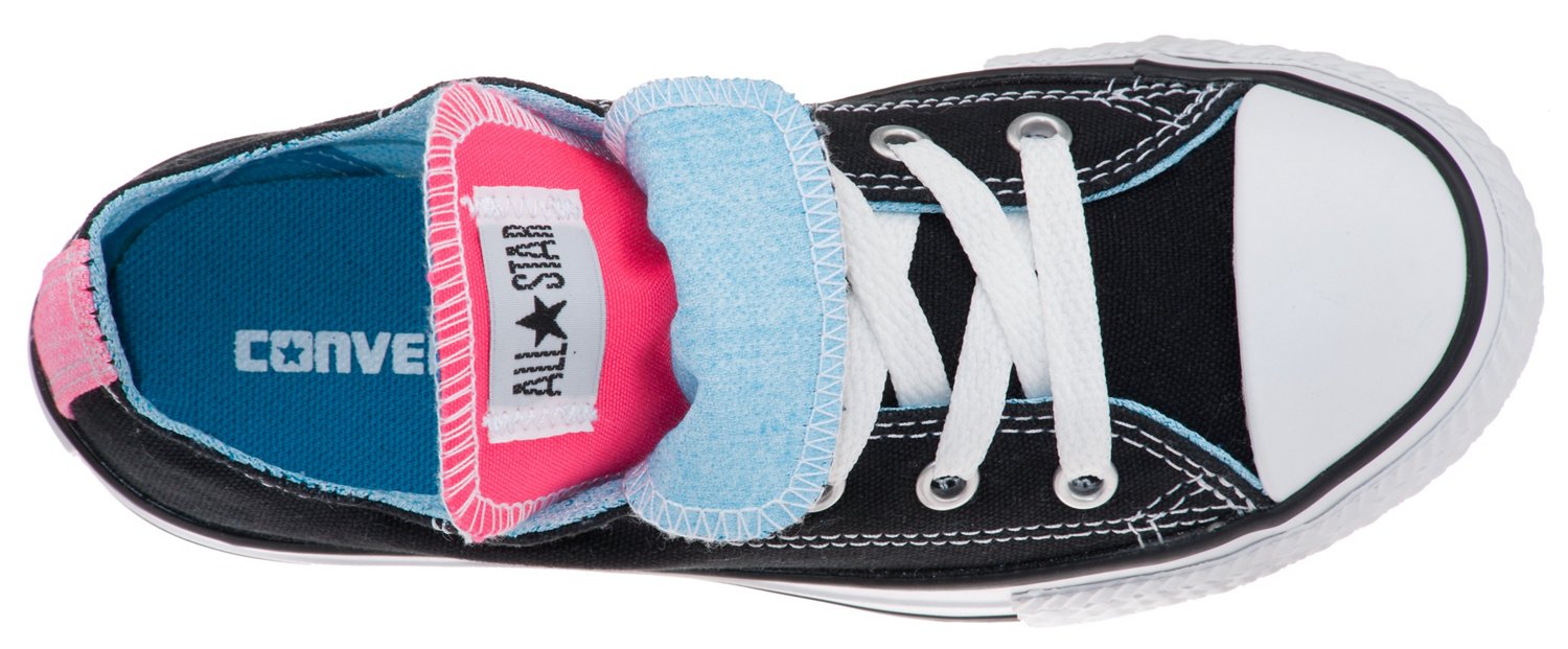 Converse Girls' Chuck Taylor All-Star Double Tongue Athletic Lifestyle Shoes thumbnail