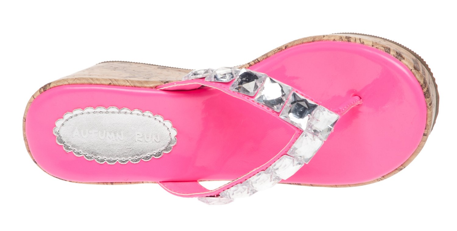 Autumn Run® Just For Girls Wedge Thong Sandals thumbnail