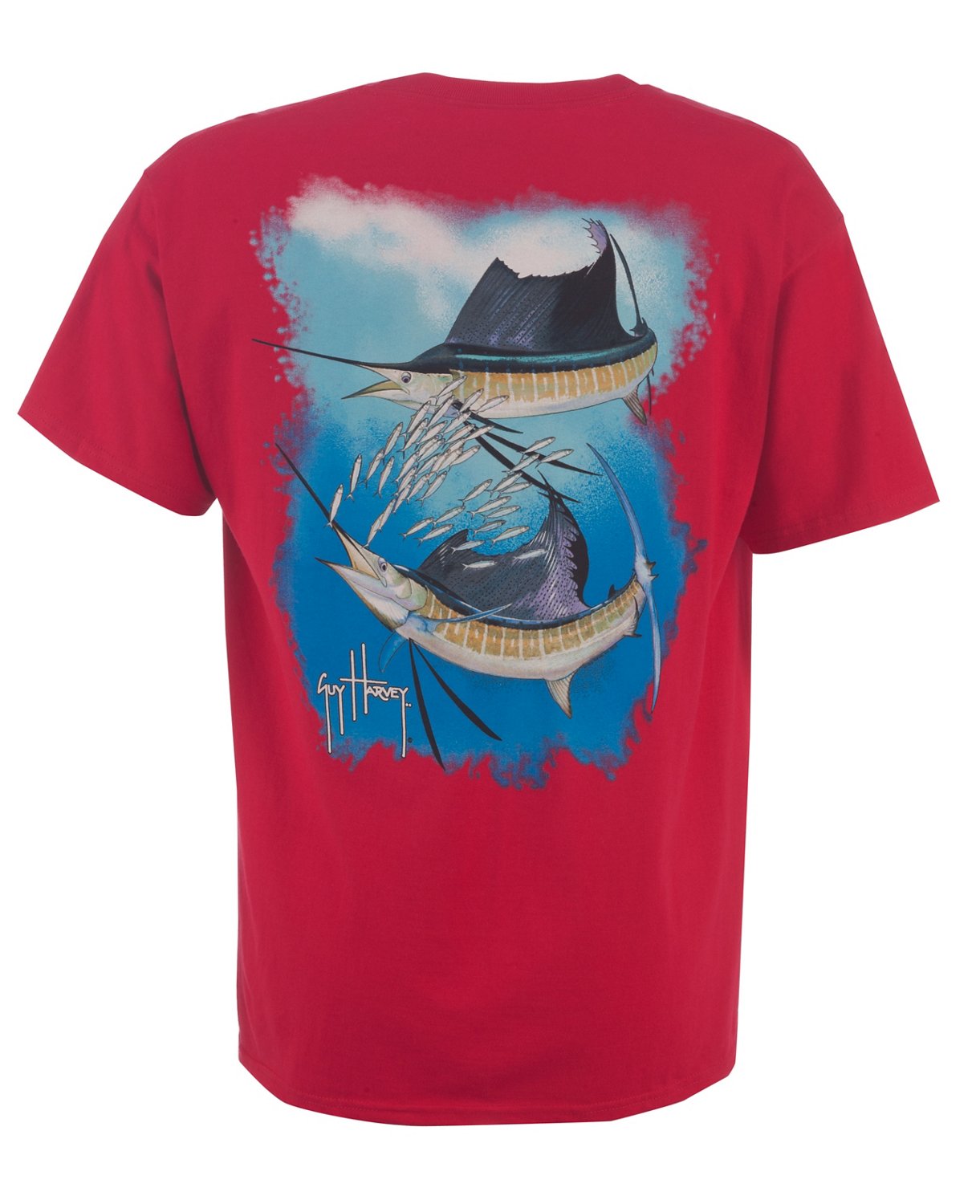 Guy Harvey Men's Sailfish Spiral Short Sleeve Pocket T-shirt