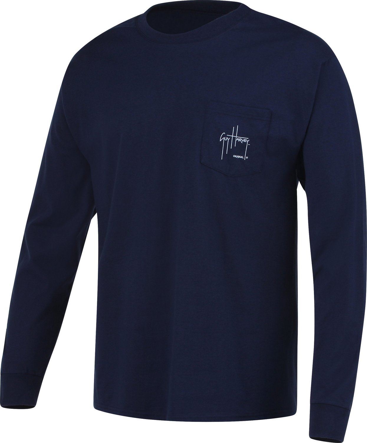 guy harvey long sleeve pocket tee