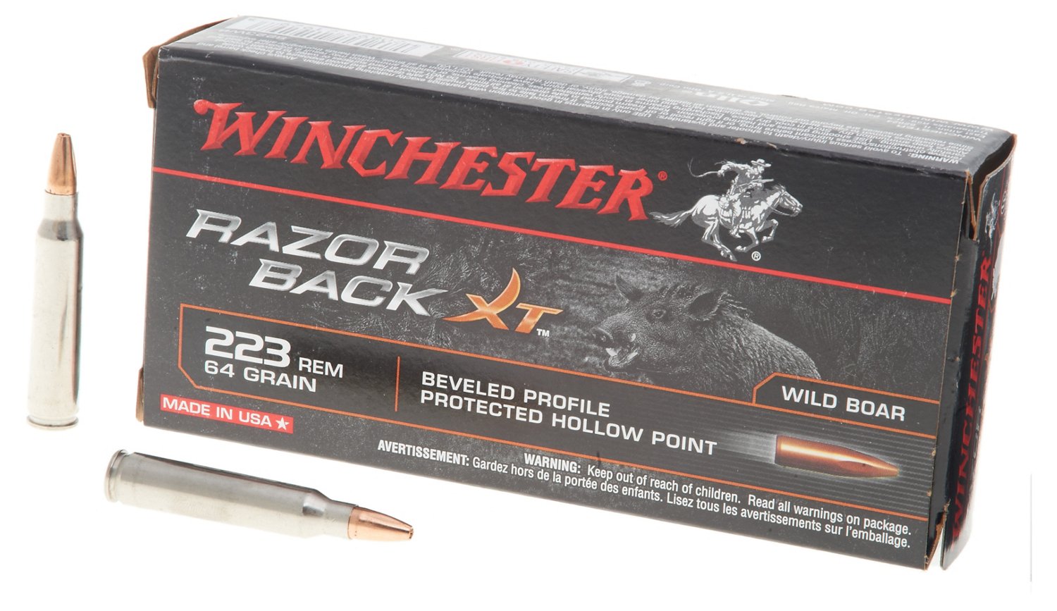 Winchester Supreme Elite .223 Remington 64-Grain Razorback XT Rifle Ammunition