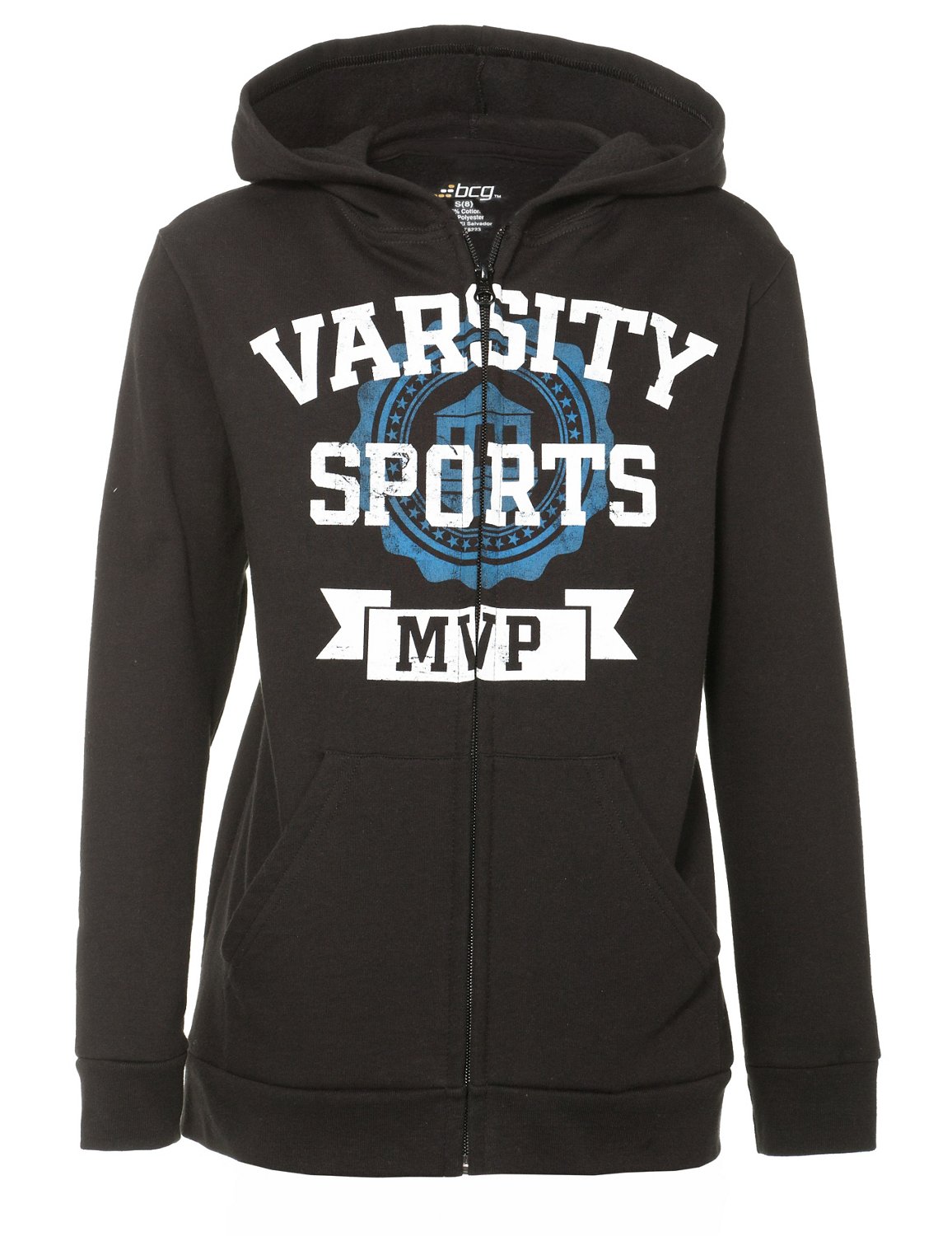 BCG Boys' Fleece Zip Front Graphic Hoodie