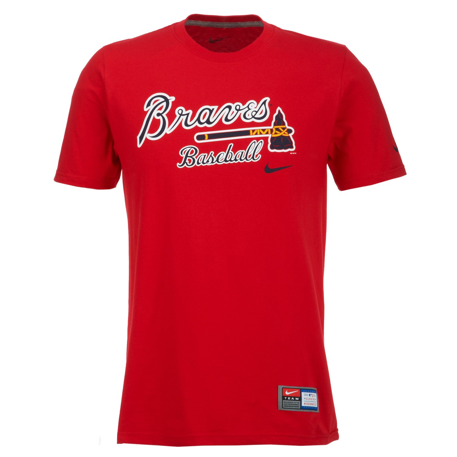 Nike Adults' Atlanta Braves Short Sleeve Practice T-shirt