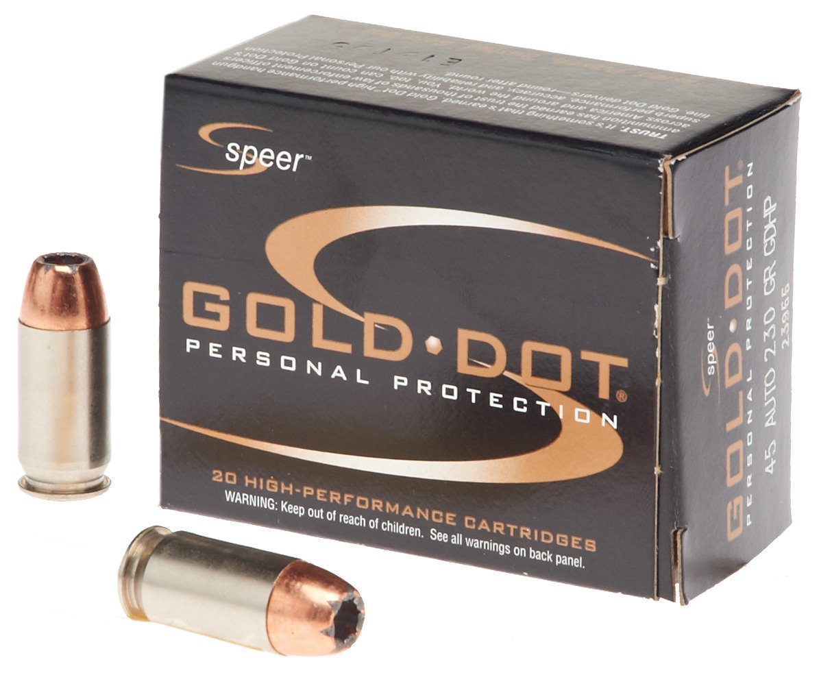 Speer® Gold Dot Personal Protection .45 Automatic 230-Grain Handgun Ammunition