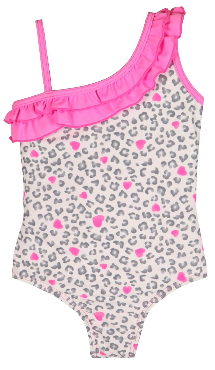 O'rageous® Girls' Sweetheart Shoulder Ruffle 1-Piece Swimsuit
