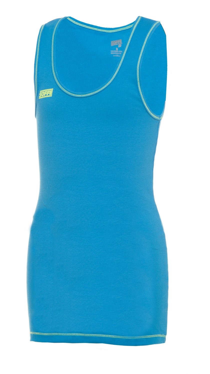 Soffe Juniors' Contrast Neon Thread Boy Beater Tank Top