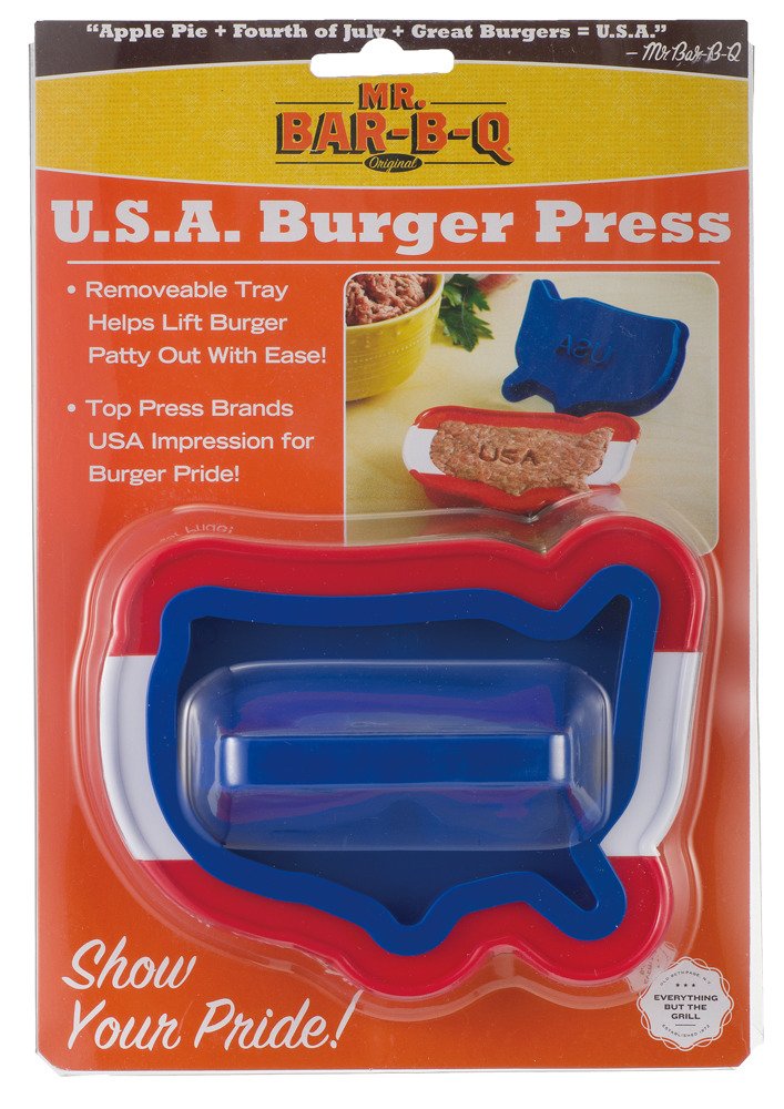 Mr. Bar-B-Q USA-Shaped Single Burger Press