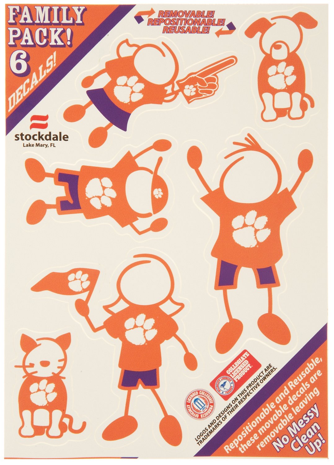 Stockdale NCAA Family Decals 6-Pack