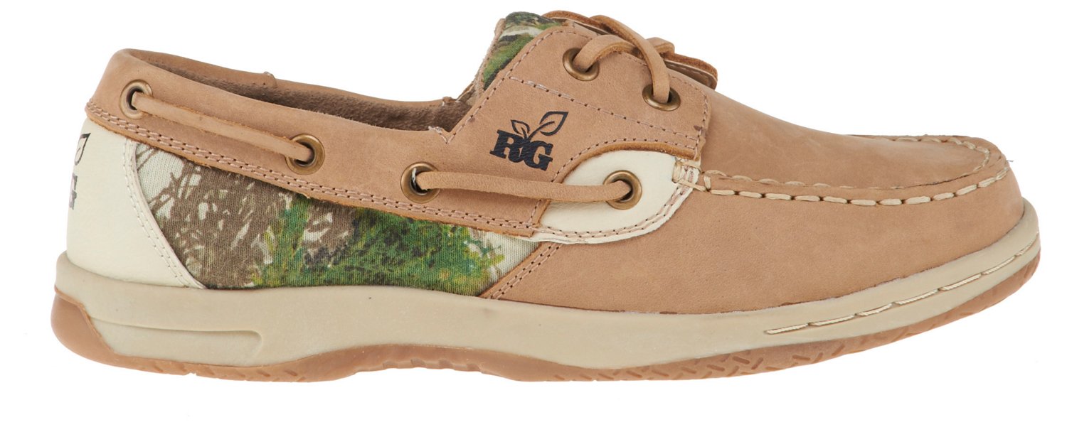 Realtree Women's Leather Boat Shoes