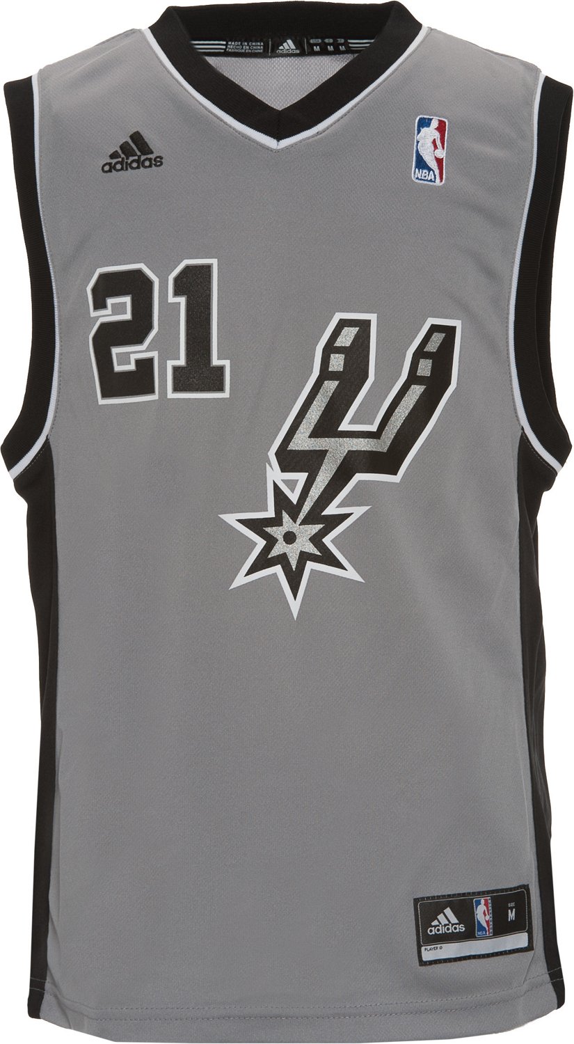 adidas Boys' San Antonio Spurs Tim Duncan #21 Revolution 30 Replica Alternate Jersey