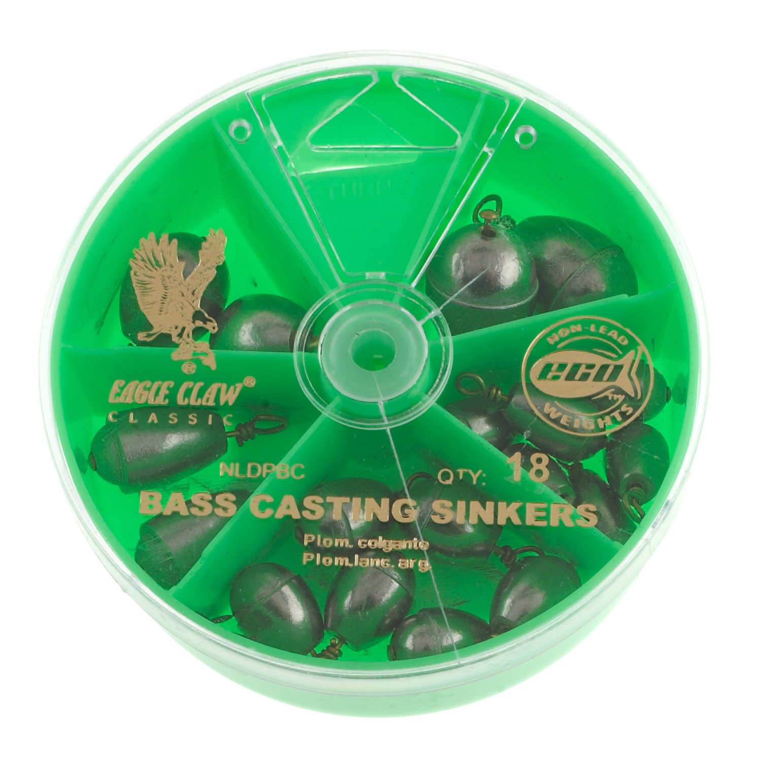Eagle Claw Non-Lead Bass Casting Sinkers 24-Pack