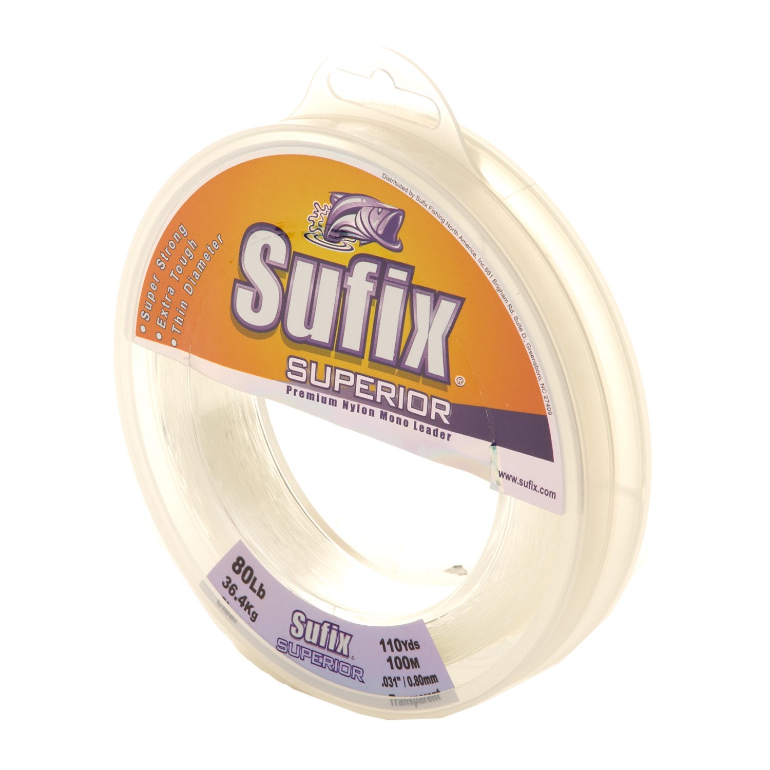 Sufix Superior™ Clear 80lb/110yd Mono Leader