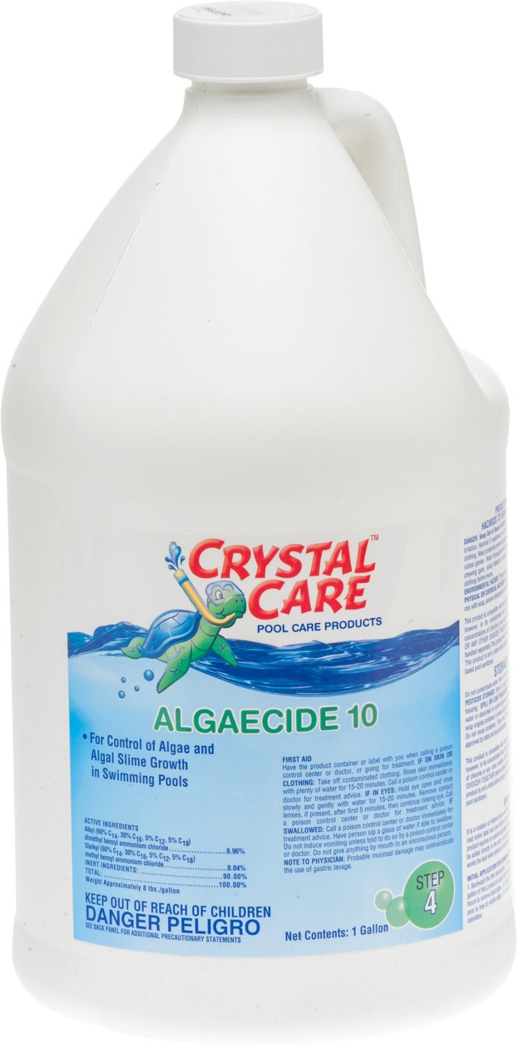 Crystal Care Pool Chemicals 1-Gallon Liquid Algaecide 10