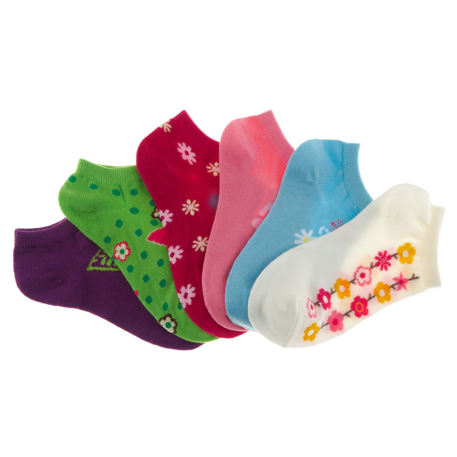Austin Clothing Co.® Girls' No-Show Fashion Socks 6-Pack