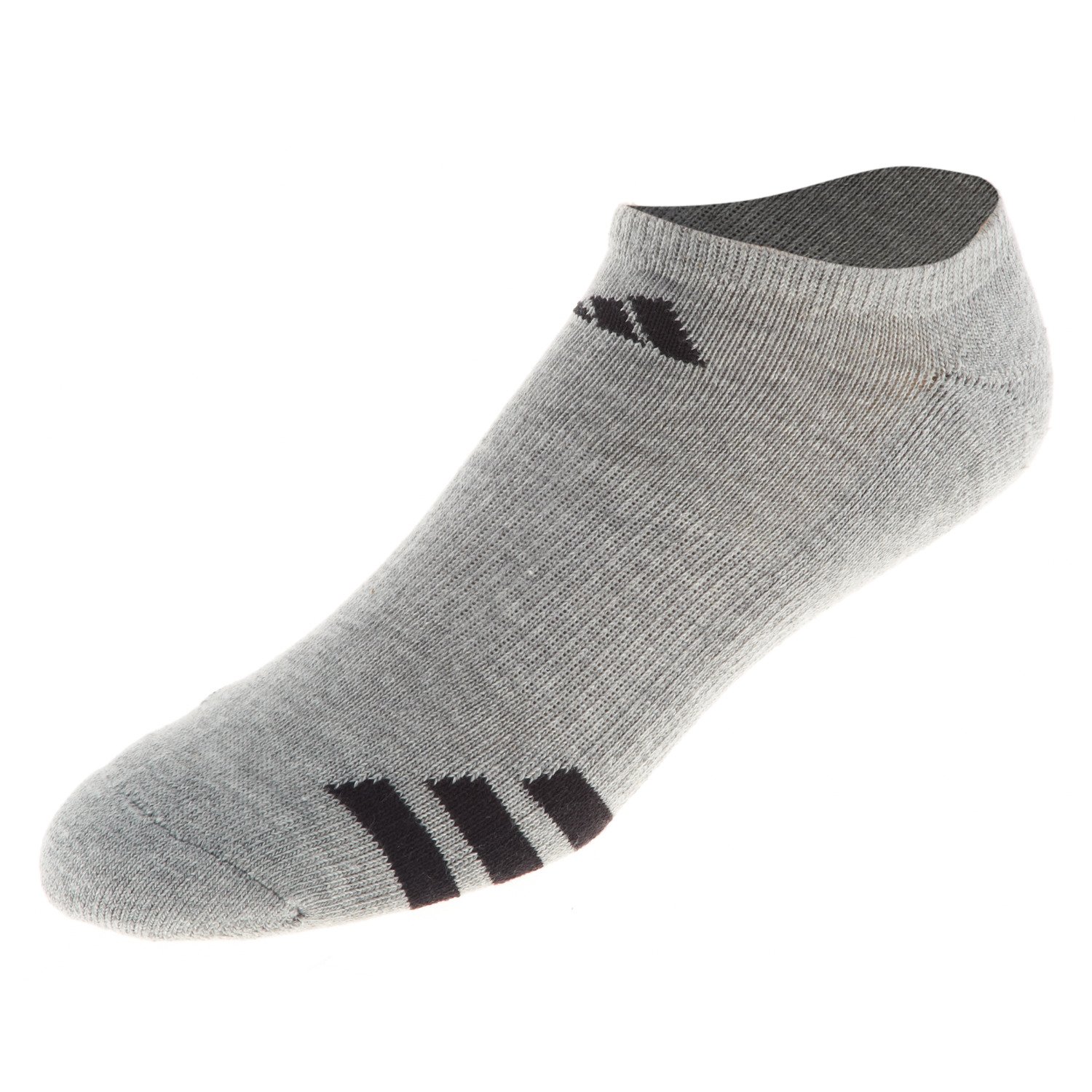 adidas Men's Cushioned 3-Stripe No Show Socks 3-Pack