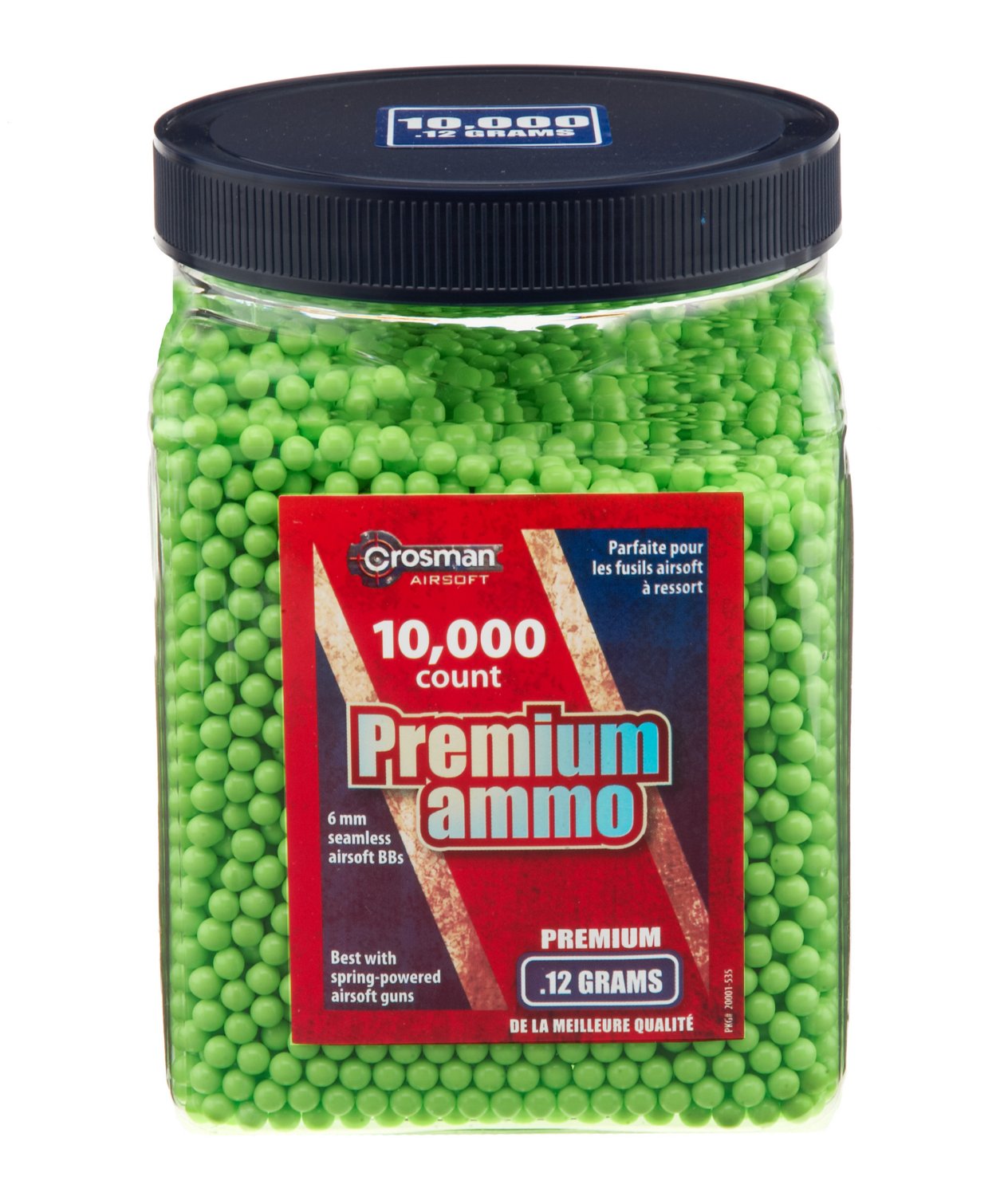Crosman Airsoft Premium Ammo .12 Gram BBs 10,000-Count