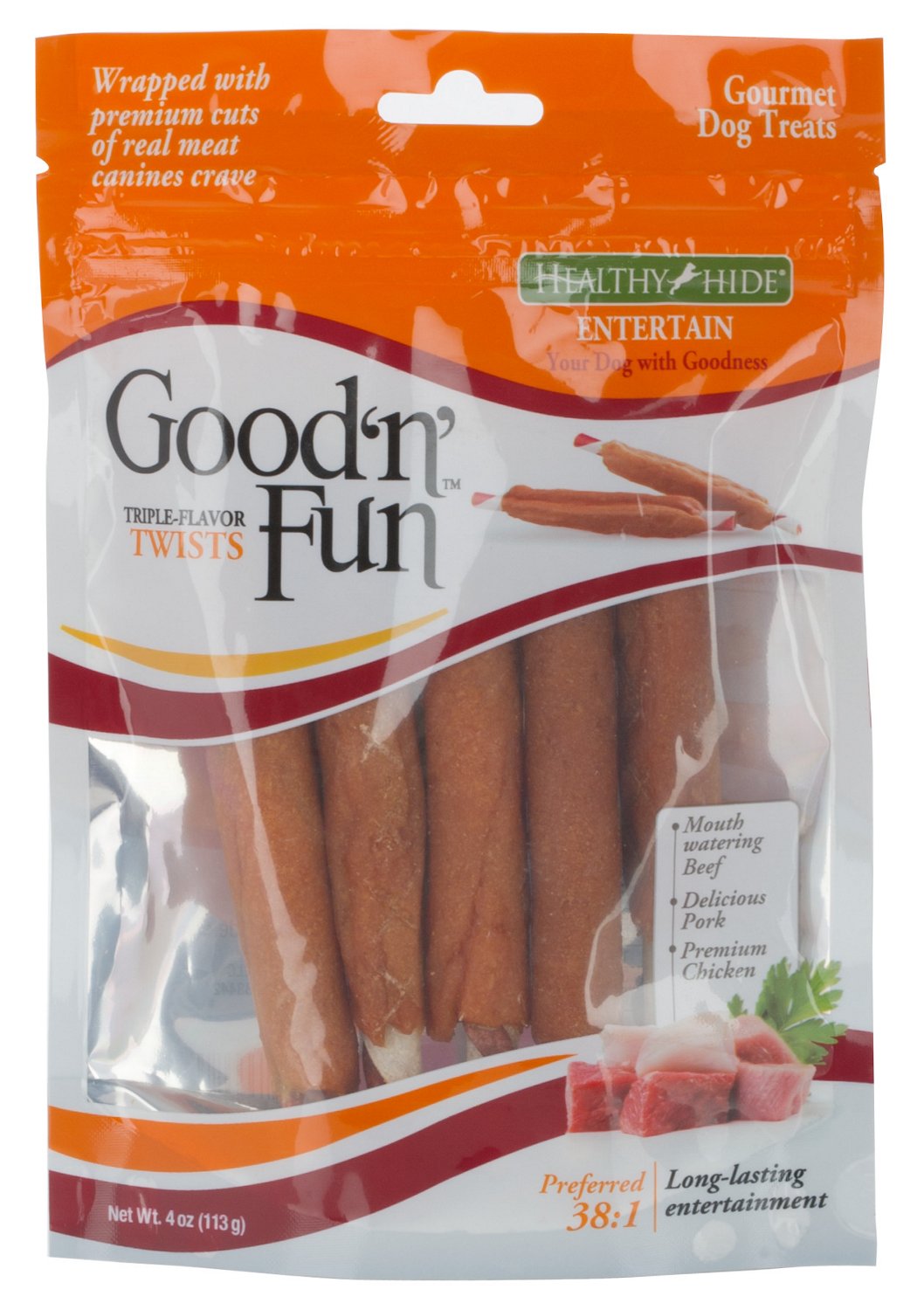 Healthy Hide Salix Good 'n' Fun Triple Flavor Twists
