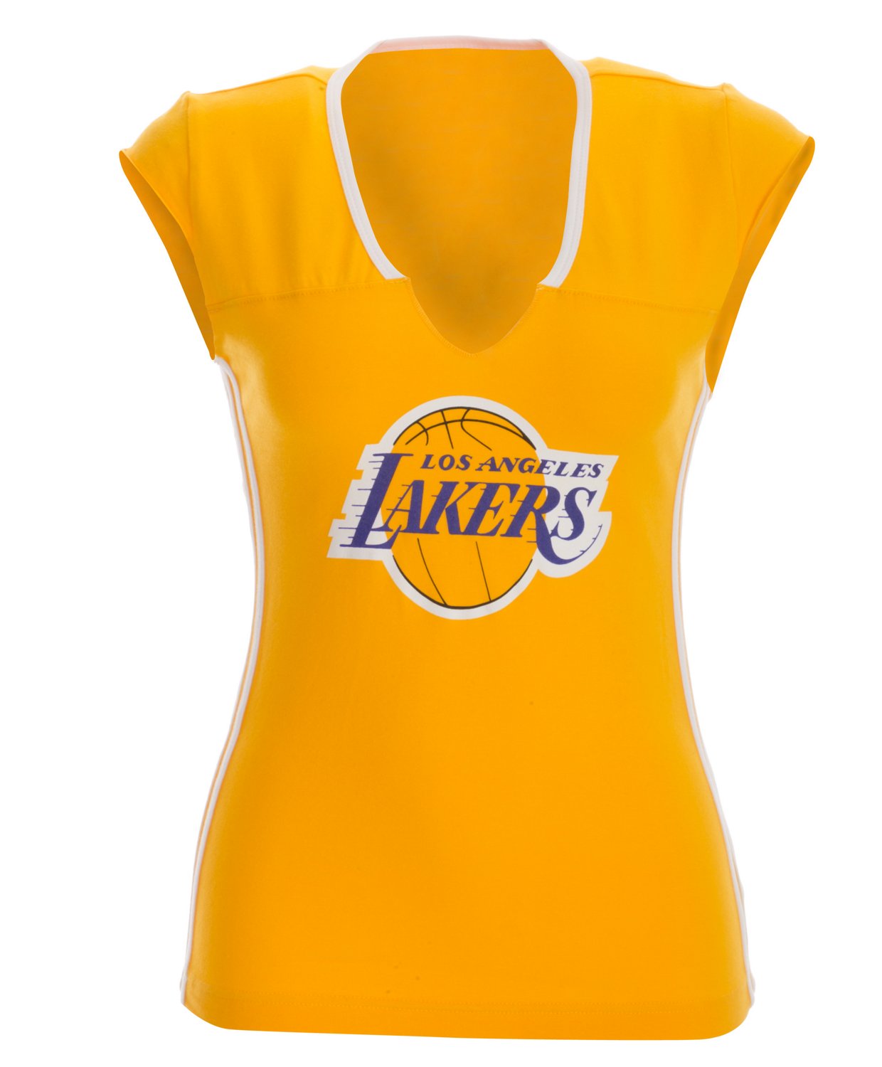 adidas Women's Los Angeles Lakers Split Neck T-shirt