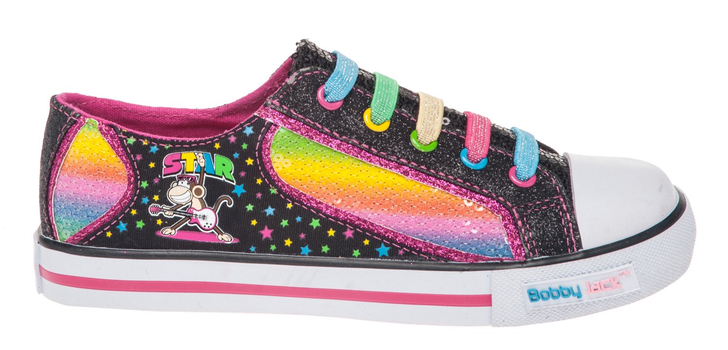 Bobby Jack Girls' Sequin Star Athletic Lifestyle Shoes
