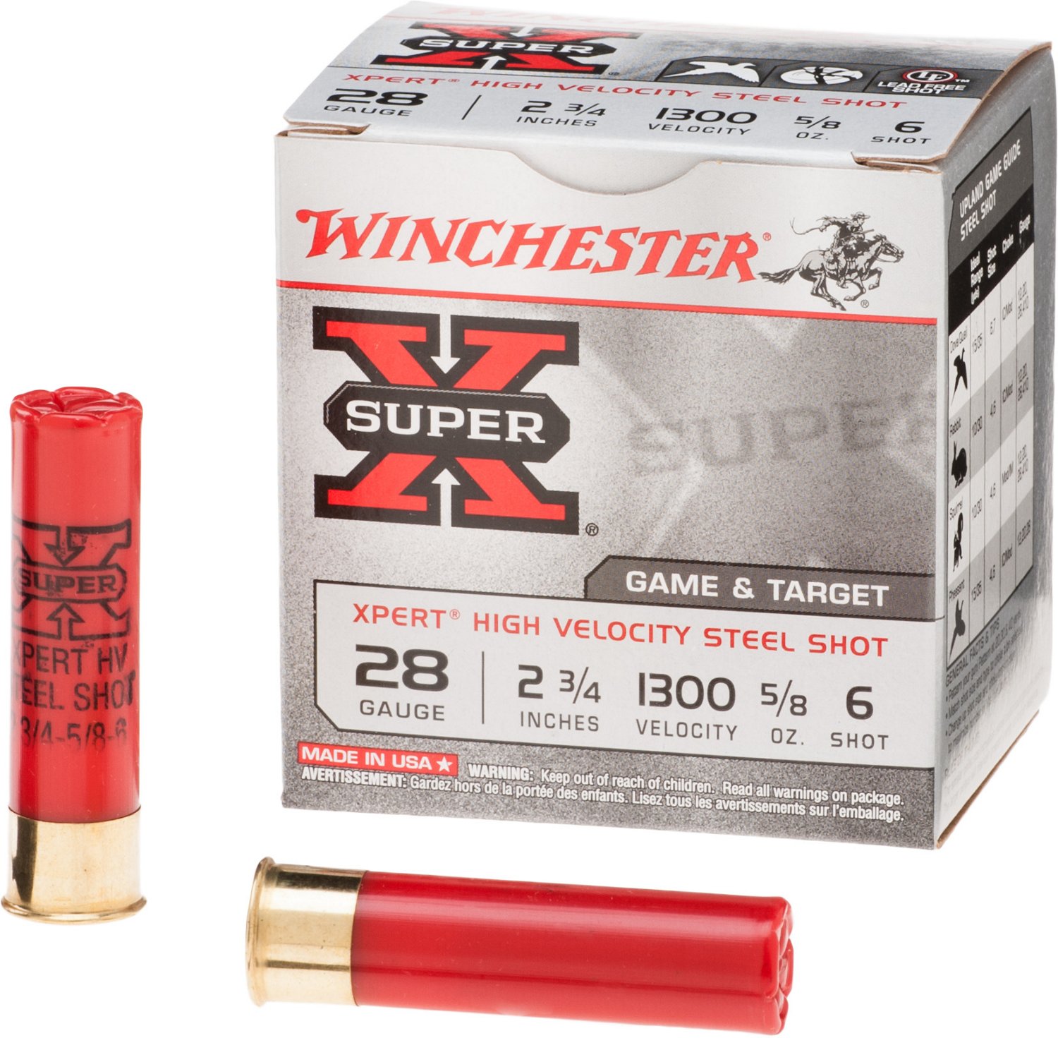 Winchester Xpert® Super-X 28 Gauge Game and Target Steel Shotshells