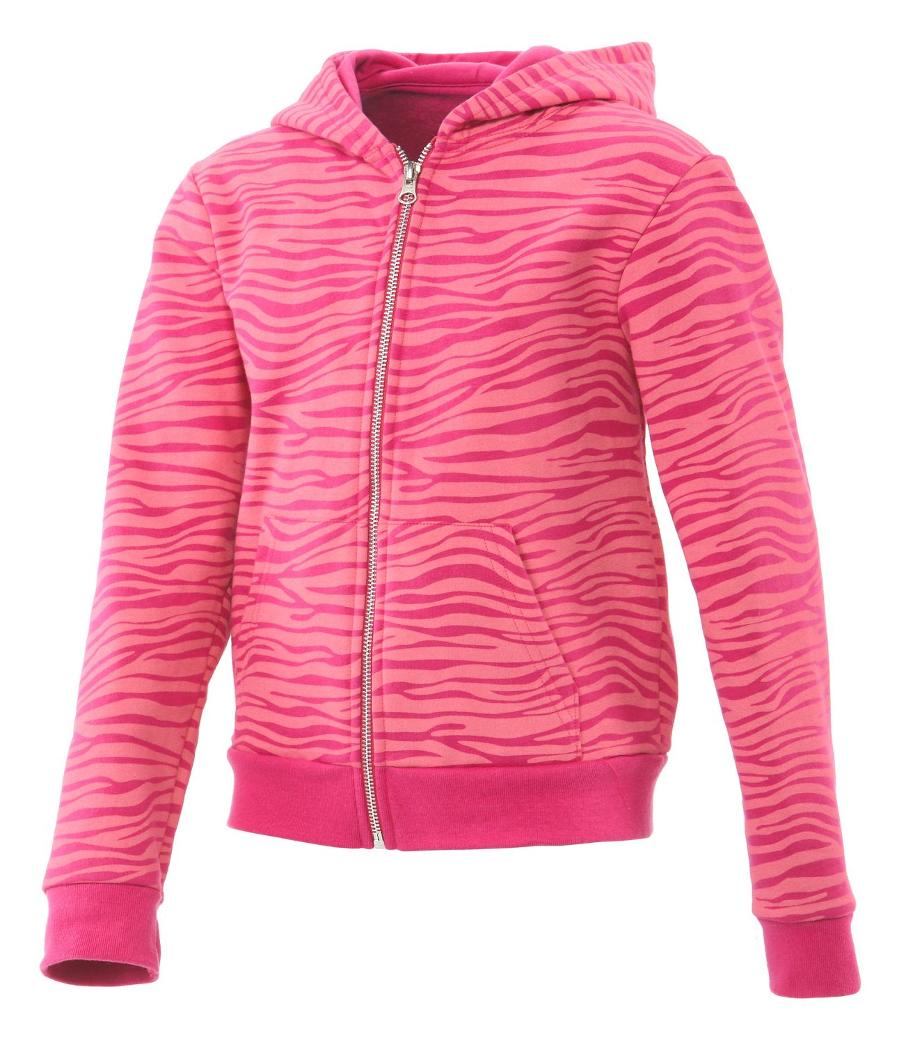 BCG™ Girls' Printed Fleece Zip Front Hoodie