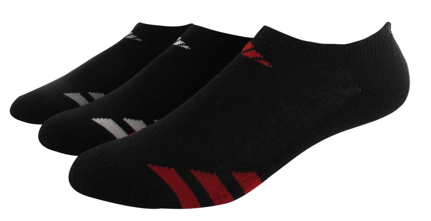 adidas Kids' Striped No-Show Socks 3-Pack