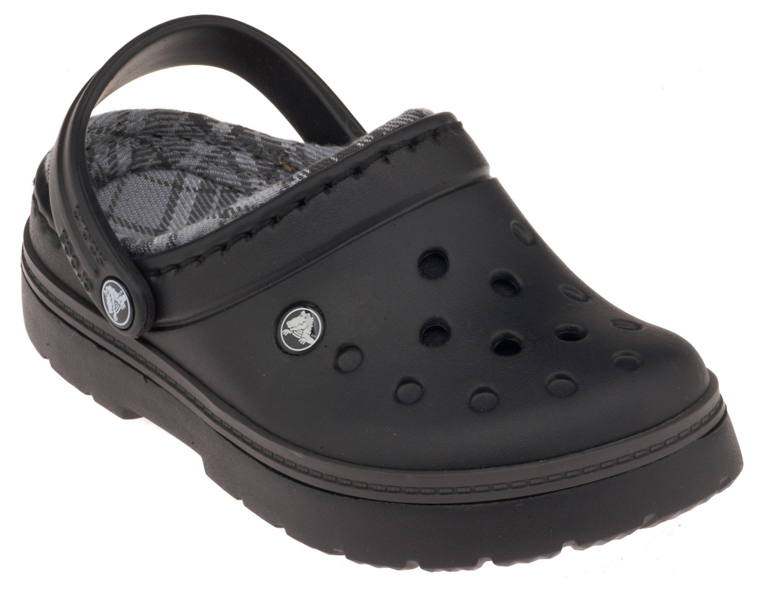 Crocs Kids' Cobbler Plaid Lined Clogs thumbnail
