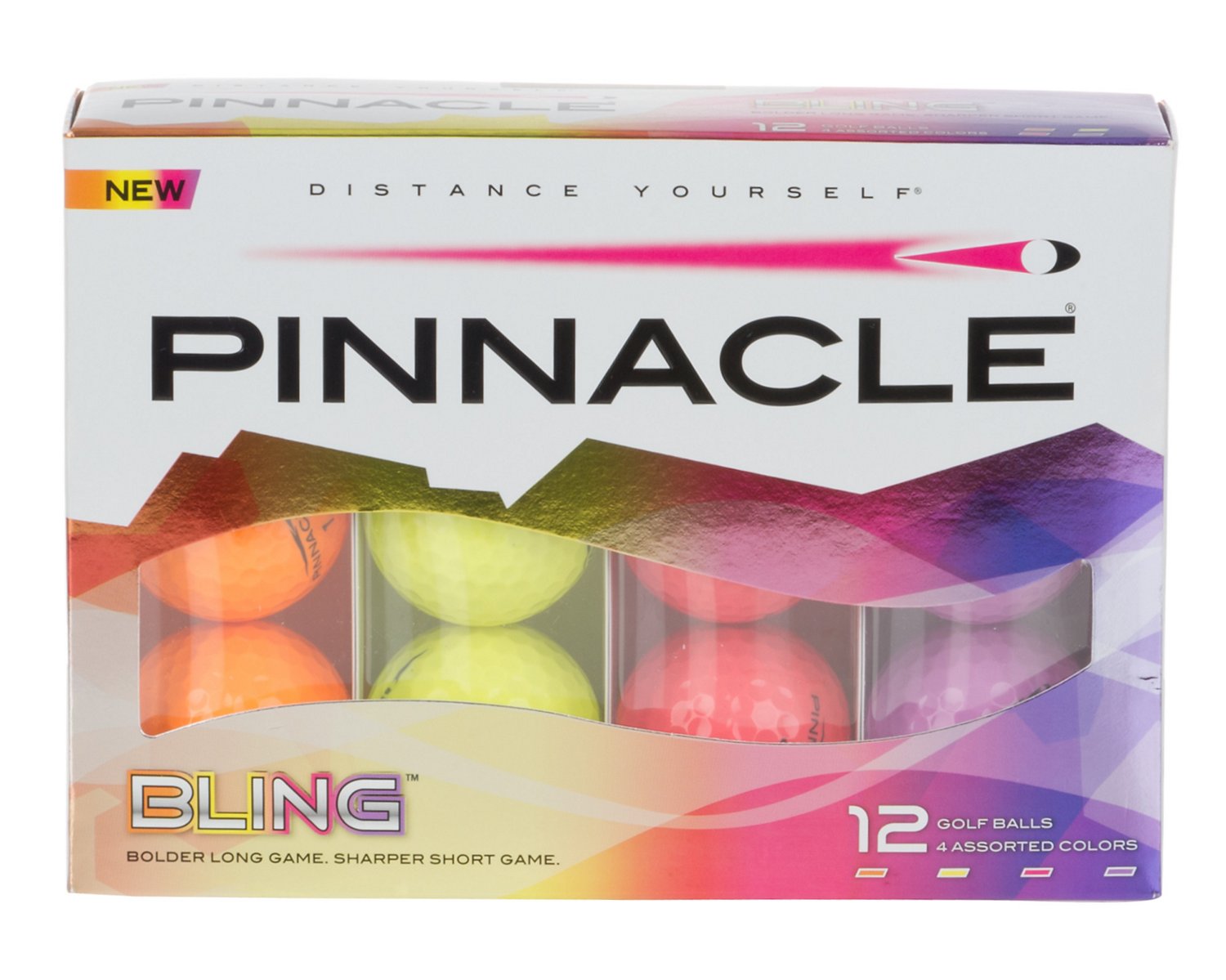 Pinnacle Bling Multicolor Golf Balls 12-Pack
