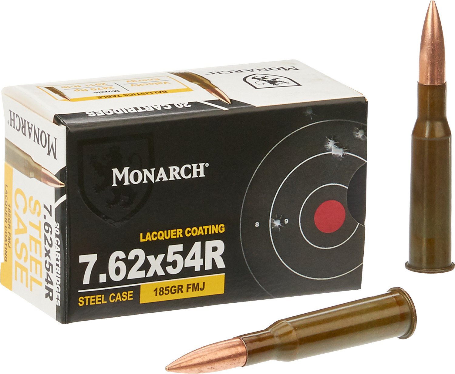 Monarch 7.62 x 54 R FMJ 185-Grain Centerfire Ammunition