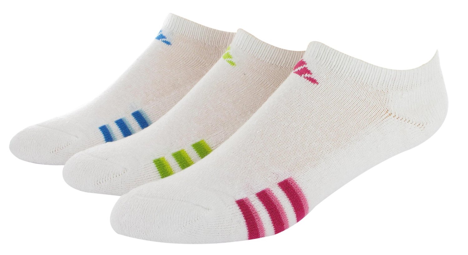 adidas Girl's Variegated No-Show Socks 3-Pack