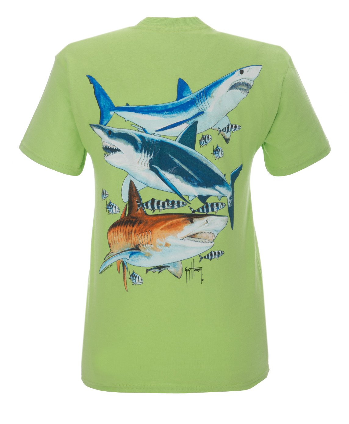 Guy Harvey Boys' Three Sharks T-shirt