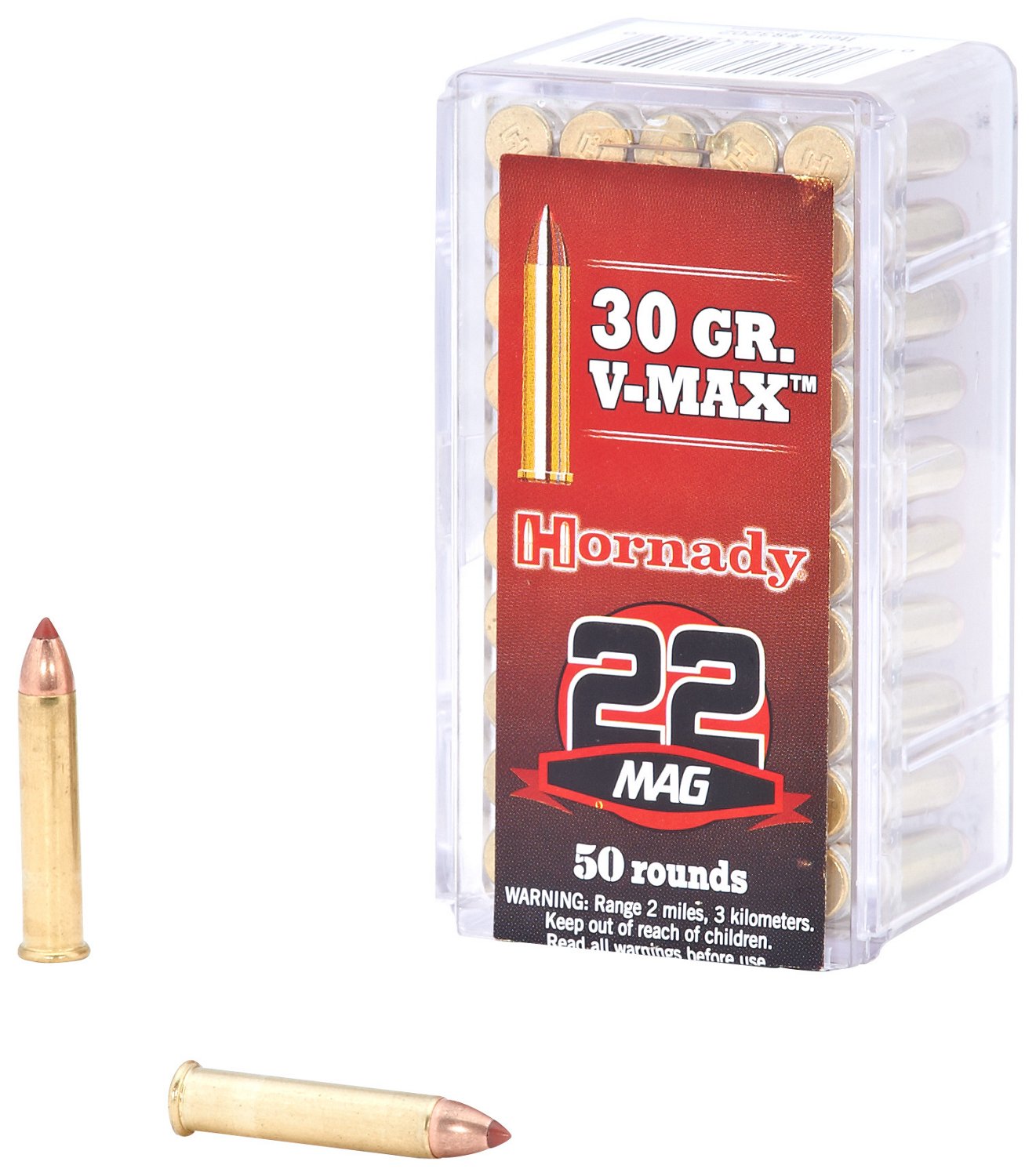 Hornady V-MAX™ .22 WMR 30-Grain Rimfire Rifle Ammunition