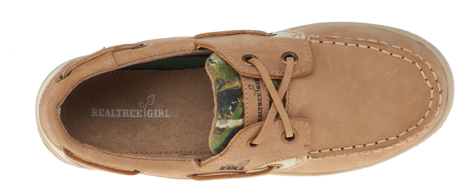 Realtree Women's Leather Boat Shoes thumbnail