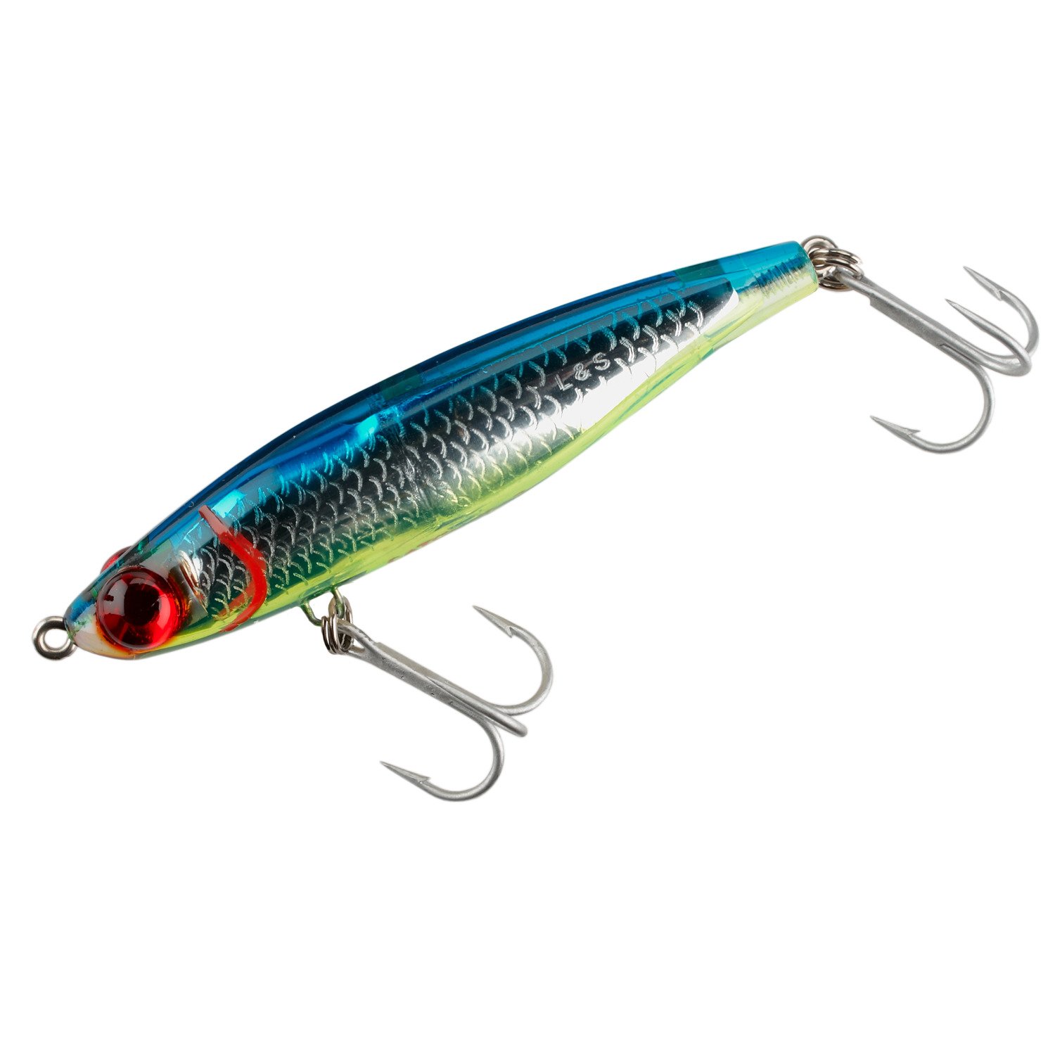 Blue/Chartreuse/Silver Scale
