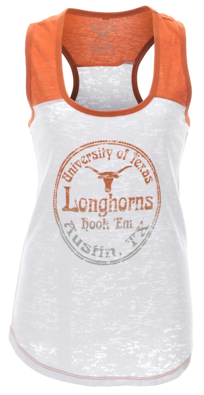 Blue 84 Juniors' University of Texas Burnout Raglan Tank Top thumbnail