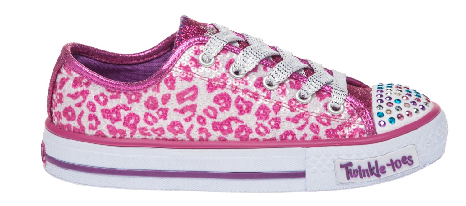 SKECHERS Girls' Twinkle Toes Shuffles Mysticals Light-Up Athletic Lifestyle Shoes