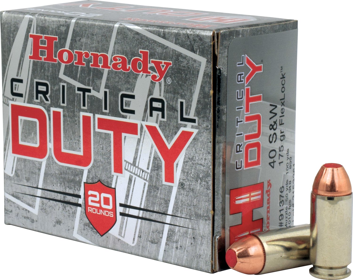 Hornady .40 S&W 175-Grain FlexLock Critical DUTY Handgun Ammunition thumbnail