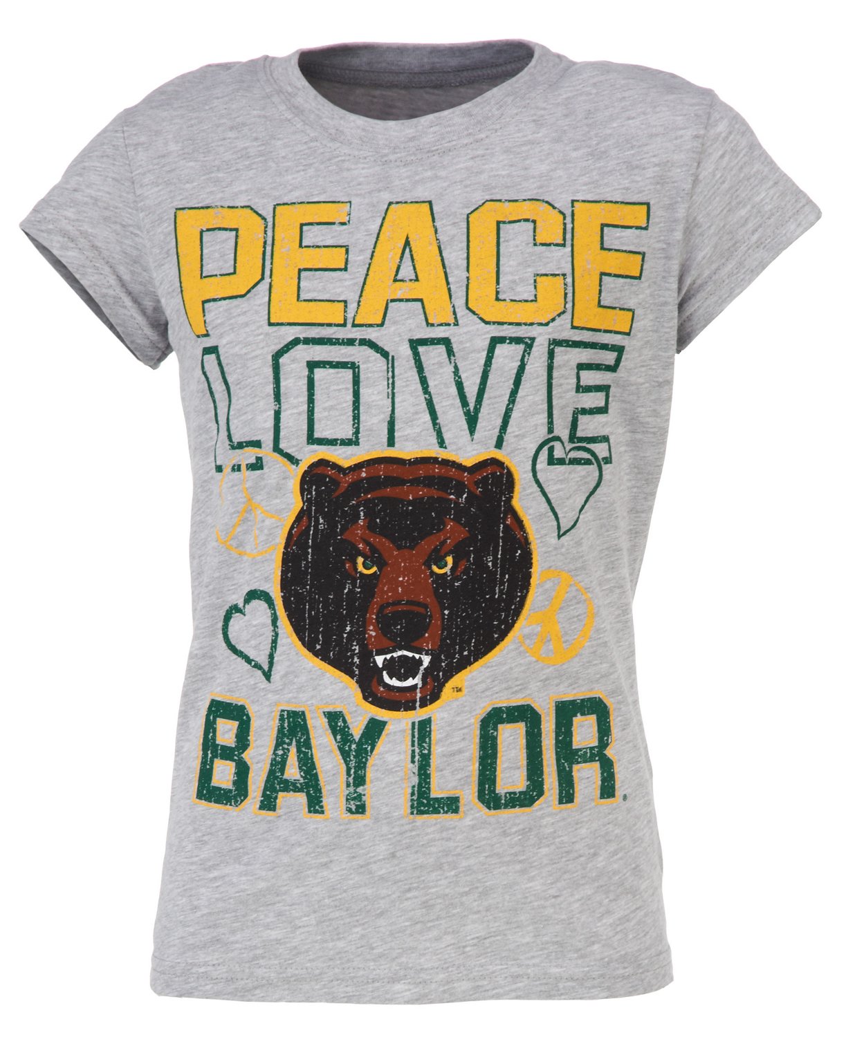 Soffe Girls' Baylor University Short Sleeve Tissue T-shirt